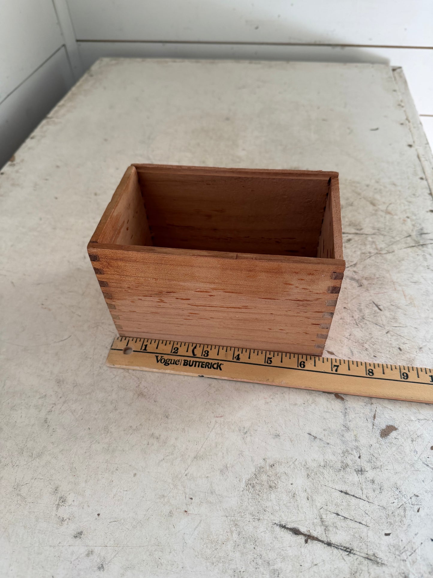 Cedar salt pig missing lid - will get makeover