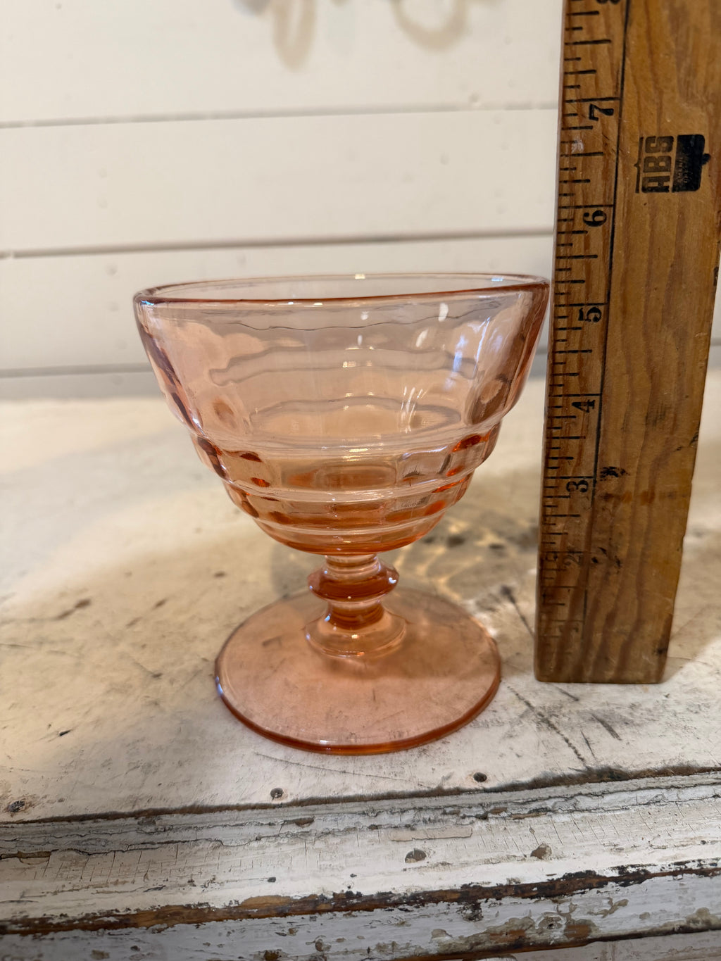 Pink Depression Glass Sherbet Dish