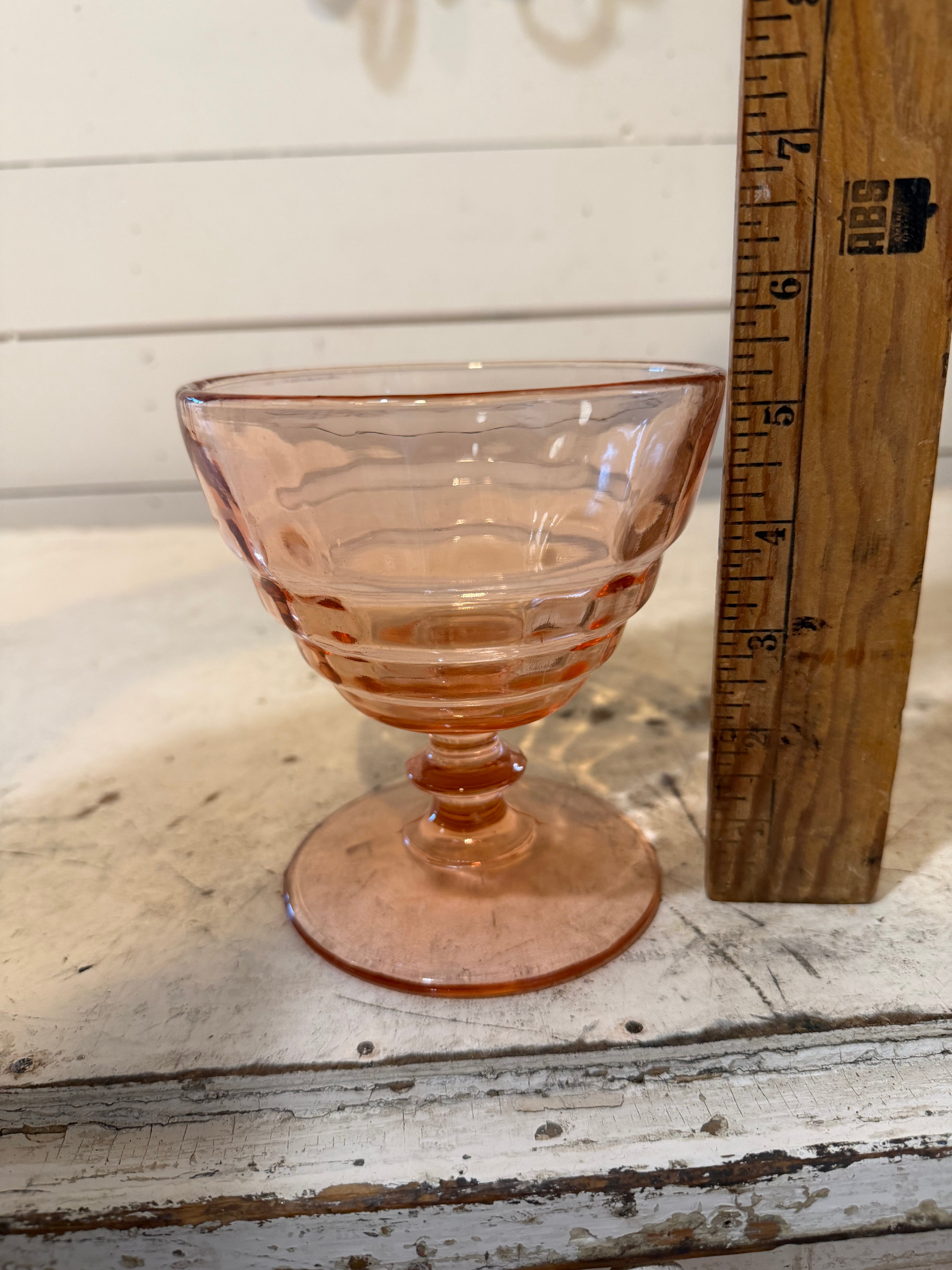 Pink Depression Glass Sherbet Dish