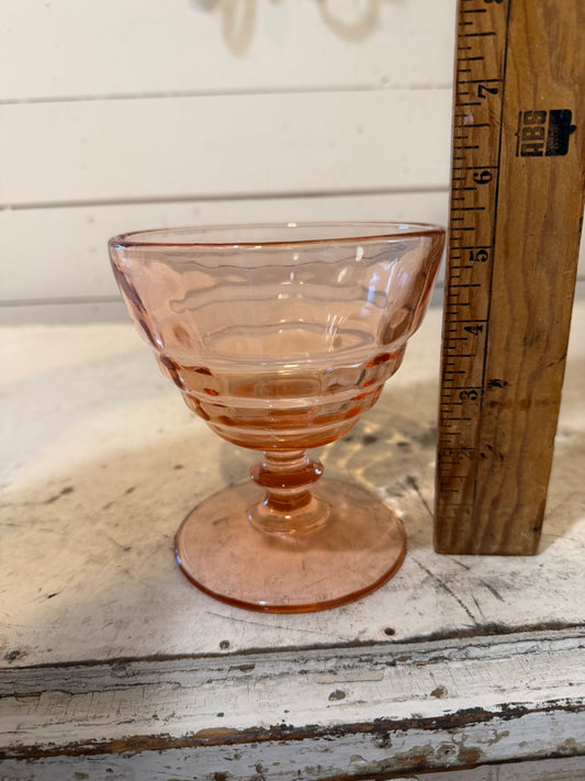 Pink Depression Glass Sherbet Dish
