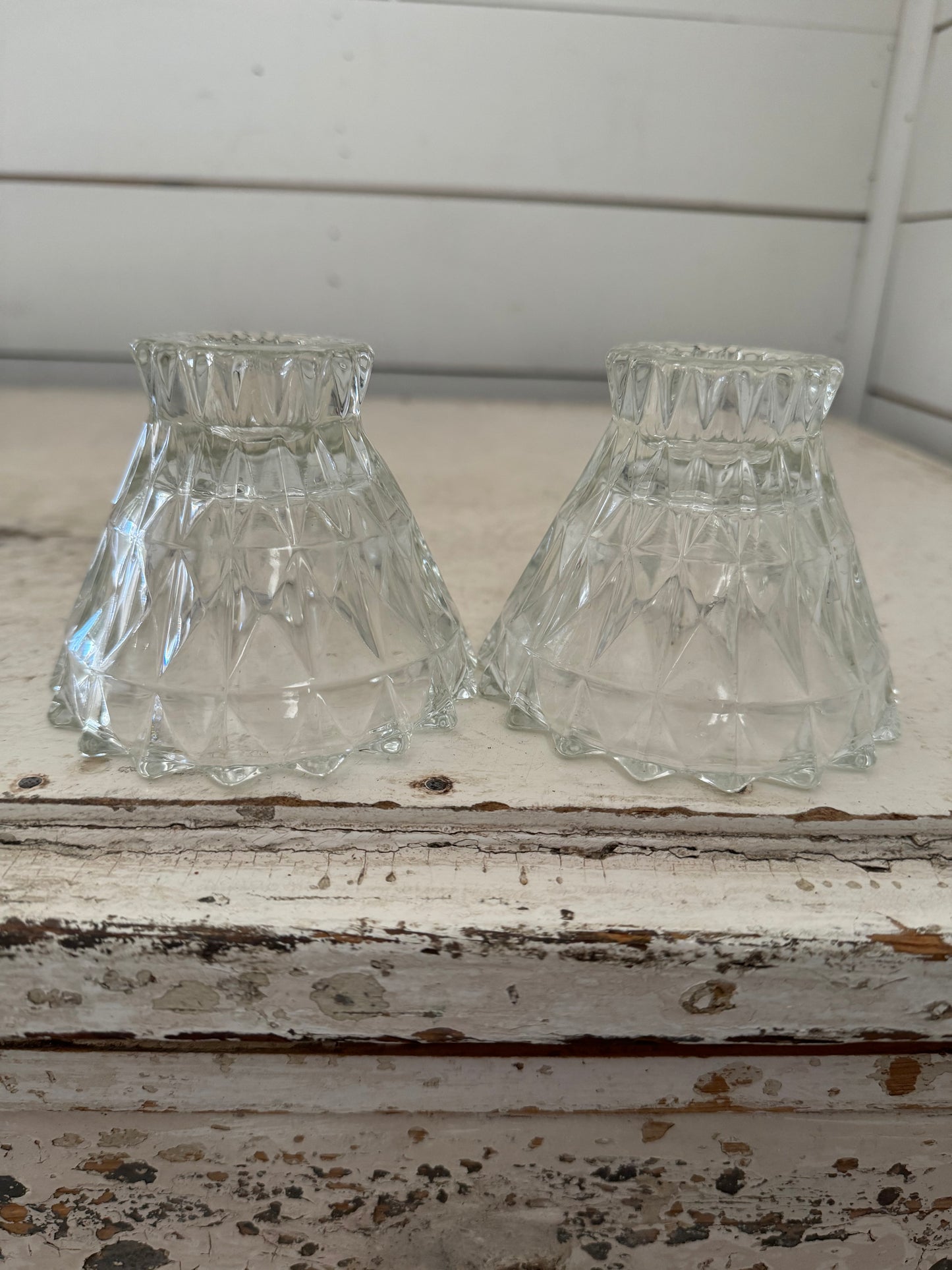 Windsor Diamond Crystal Pair of Candlesticks