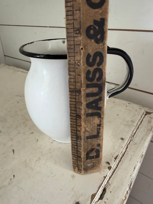 White enamel creamer or small pitcher