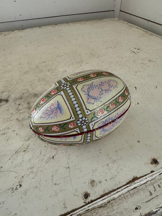 Vintage Egg Shaped Tin