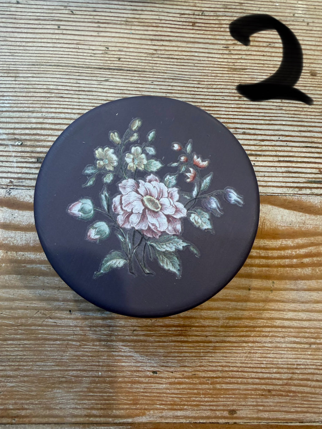 3” ceramic Trinket Dishes with IOD Floral Transfers - Sold Individually