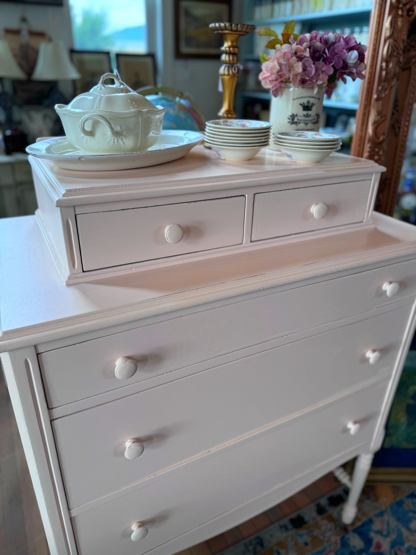 Pink Antique Dresser