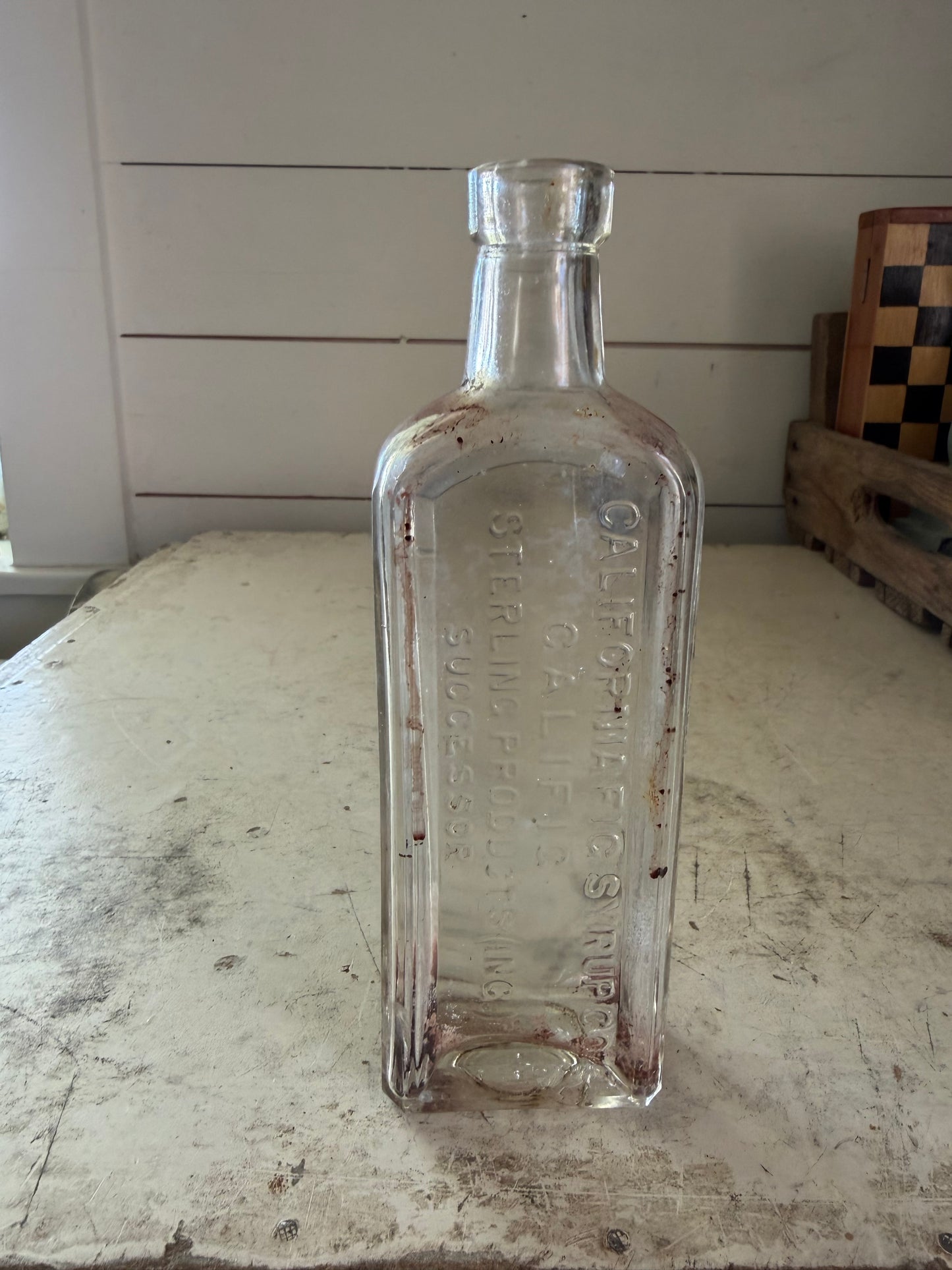 California FIG Syrup CO Califig Sterling Products INC Successor Bottle, Vintage Medicine Bottle, Antique Collector Bottle