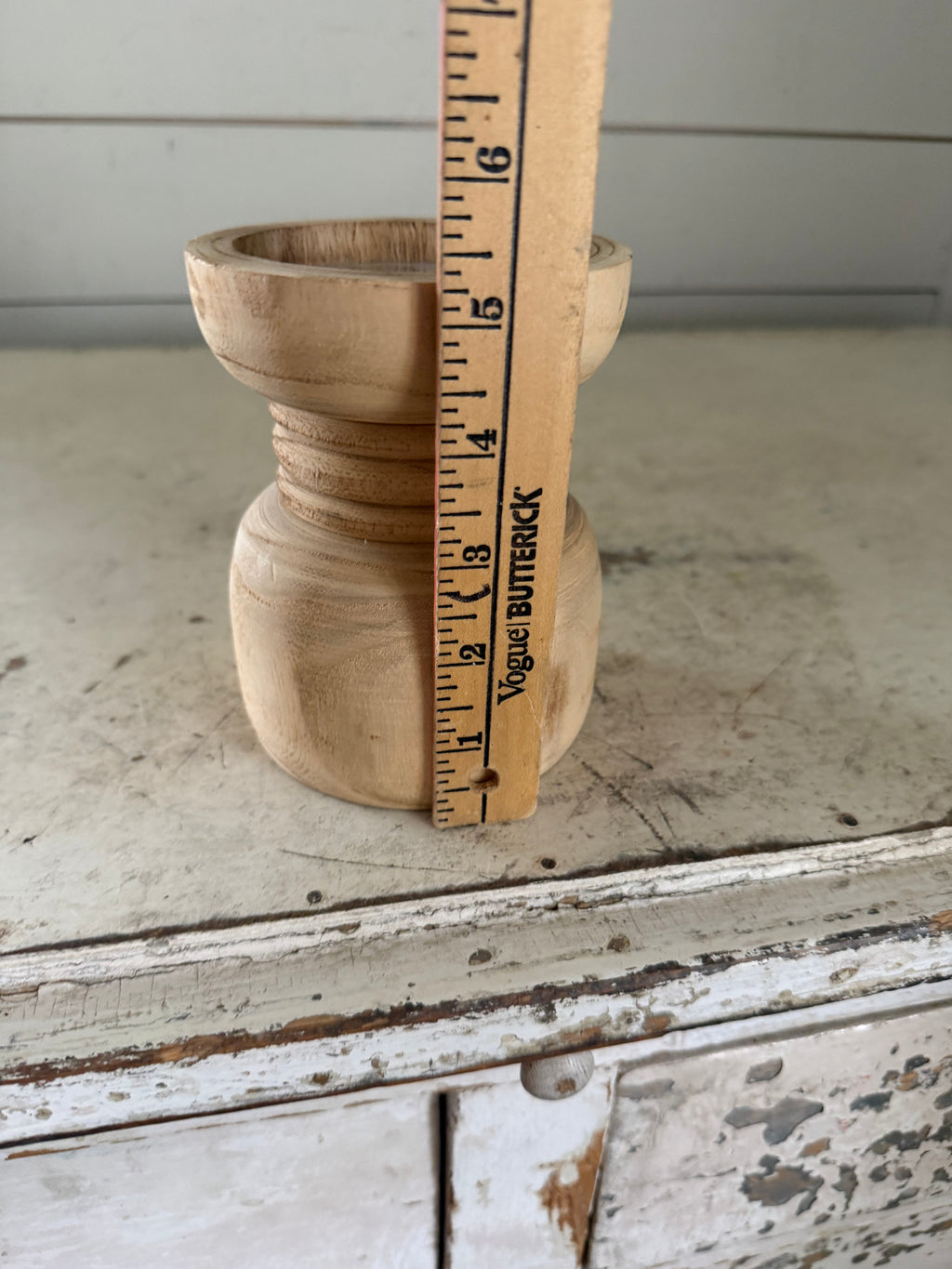 Wood candle holder