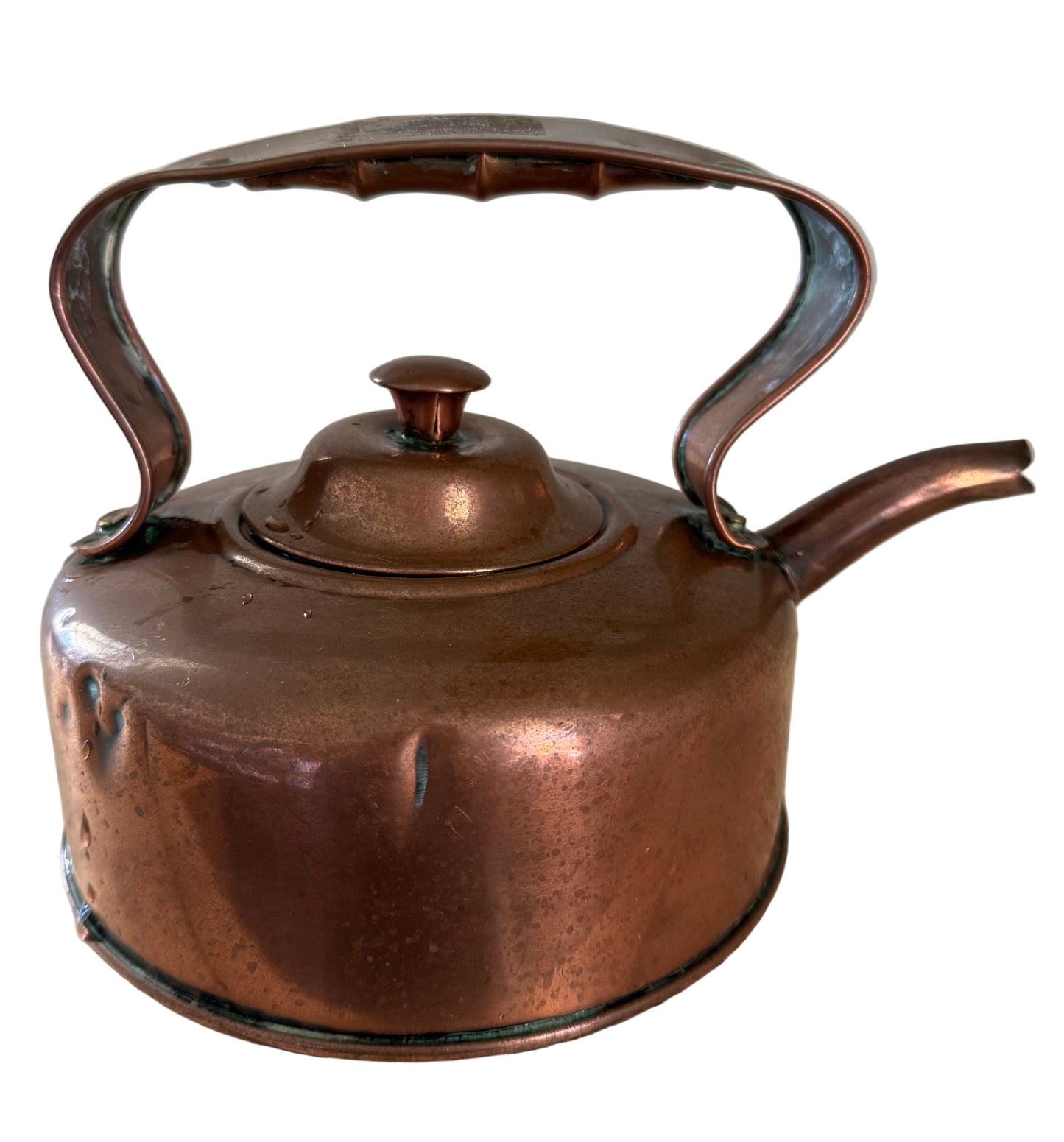 Antique copper tea kettle
