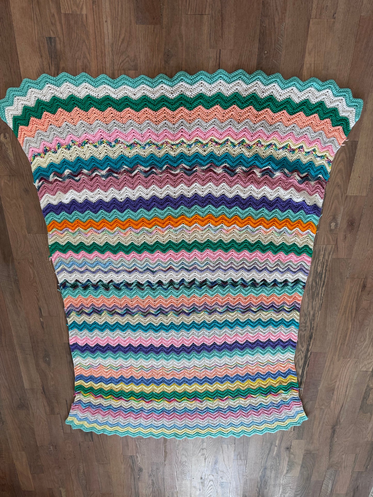 Yarn End Afghan Spring Colors