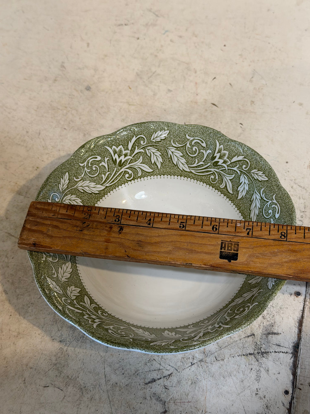 Vintage Ironstone Dishes "Renaissance Green" pattern by J & G Meakin SOLD INDIVIDUALLY
