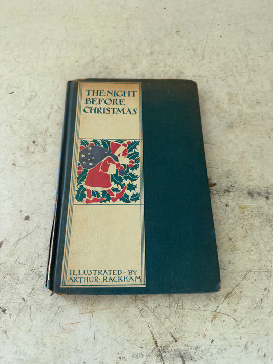 vintage 1931 hardcover edition of The Night Before Christmas by Clement C. Moore, illustrated by Arthur Rackham