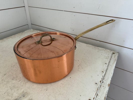 Tinned Copper Pot with Lid