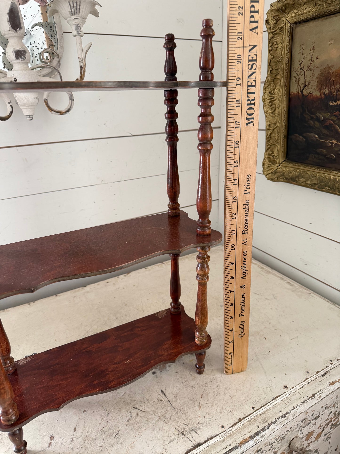 3 Tier Wood Wall Shelf - will get makeover and Ship Disassembled