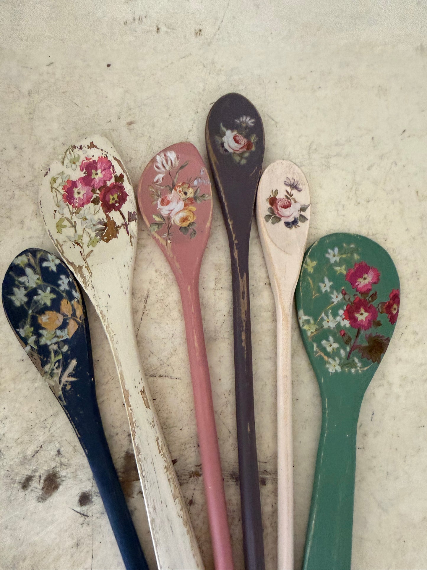 Hand Painted Spoon Bouquet set of 6