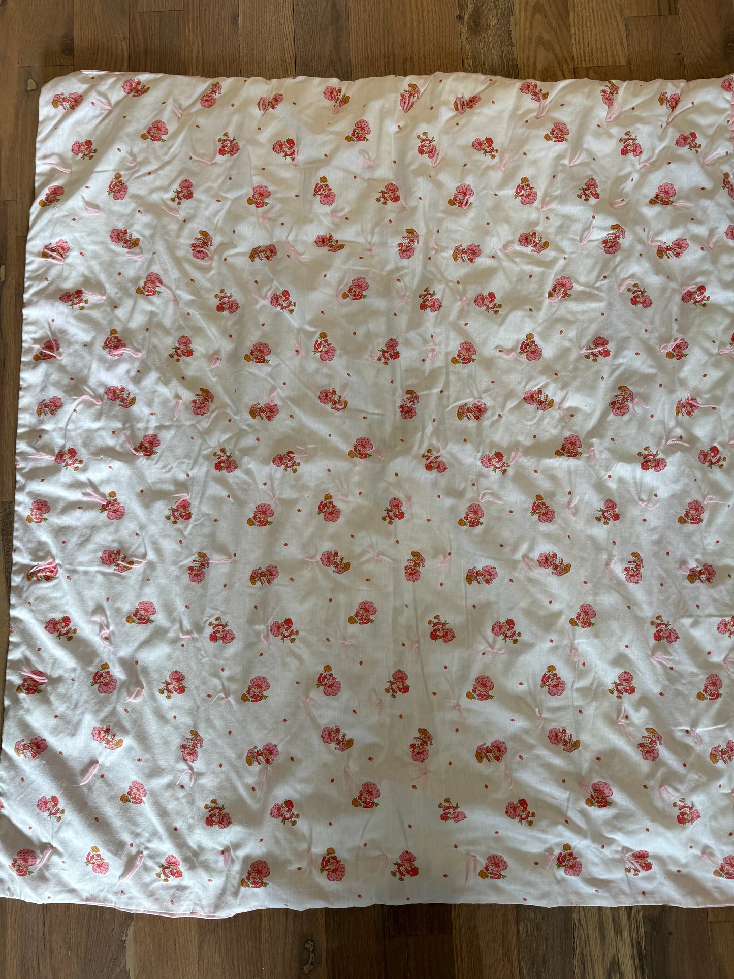 Vintage Strawberry Shortcake Crib Quilt