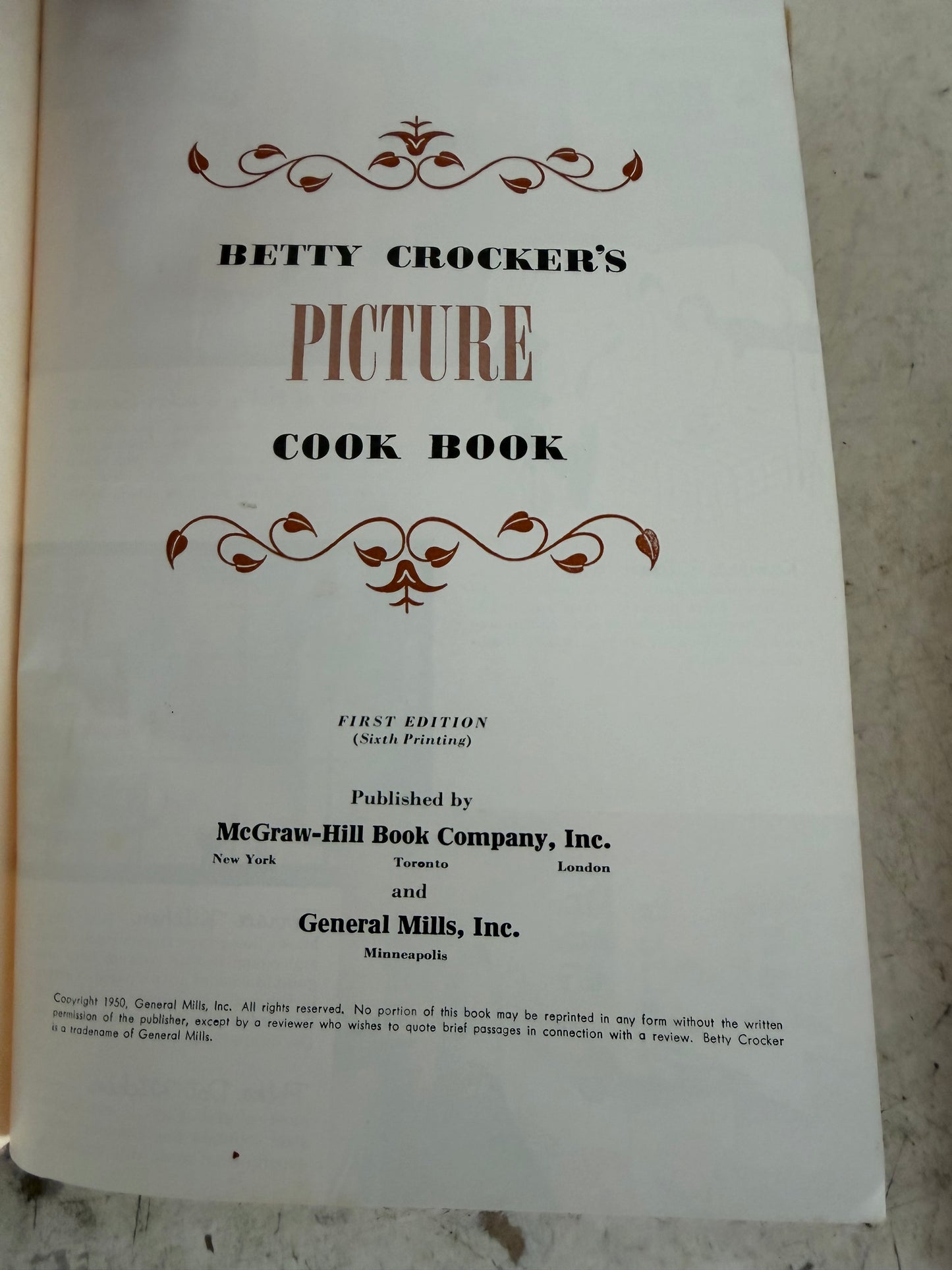 Vintage Betty Crocker’s picture cookbook