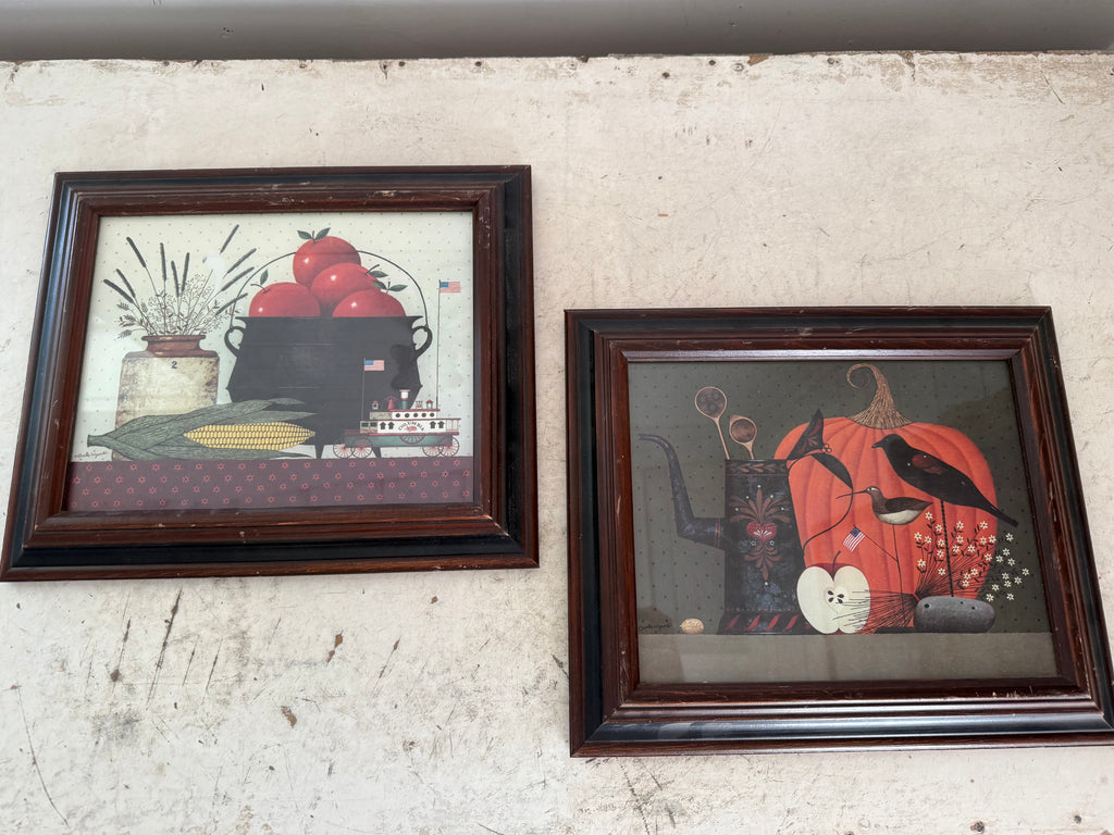 Vintage Frame with primitive art sold individually