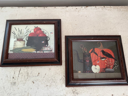 Vintage Frame with primitive art sold individually