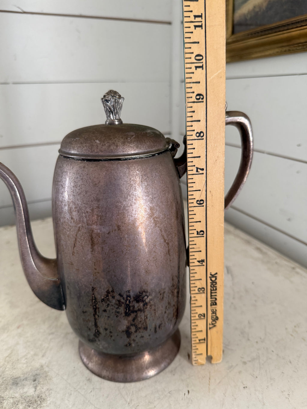Silver Plate Gooseneck Teapot