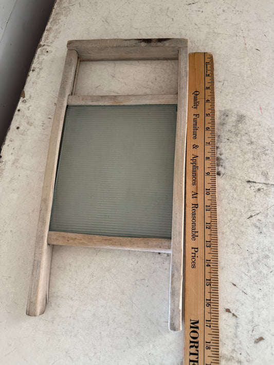 Traditional glass washboard as is