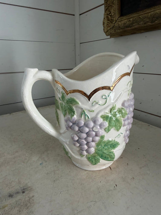 Arnels Grape Pitcher as is see chip