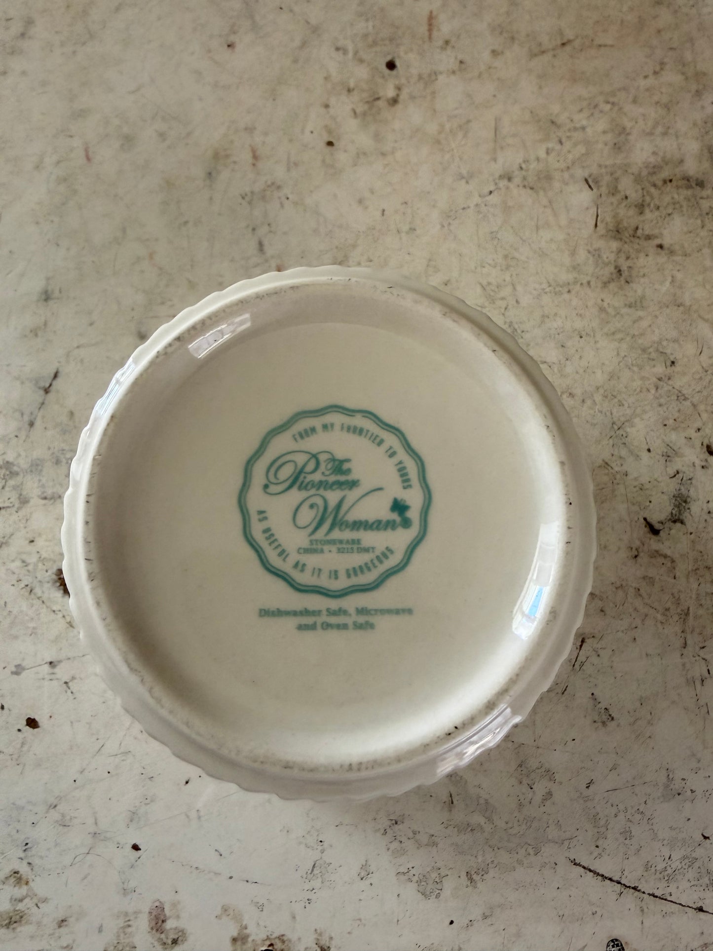 Pioneer woman ramekin 4 inch will get hard dish soap