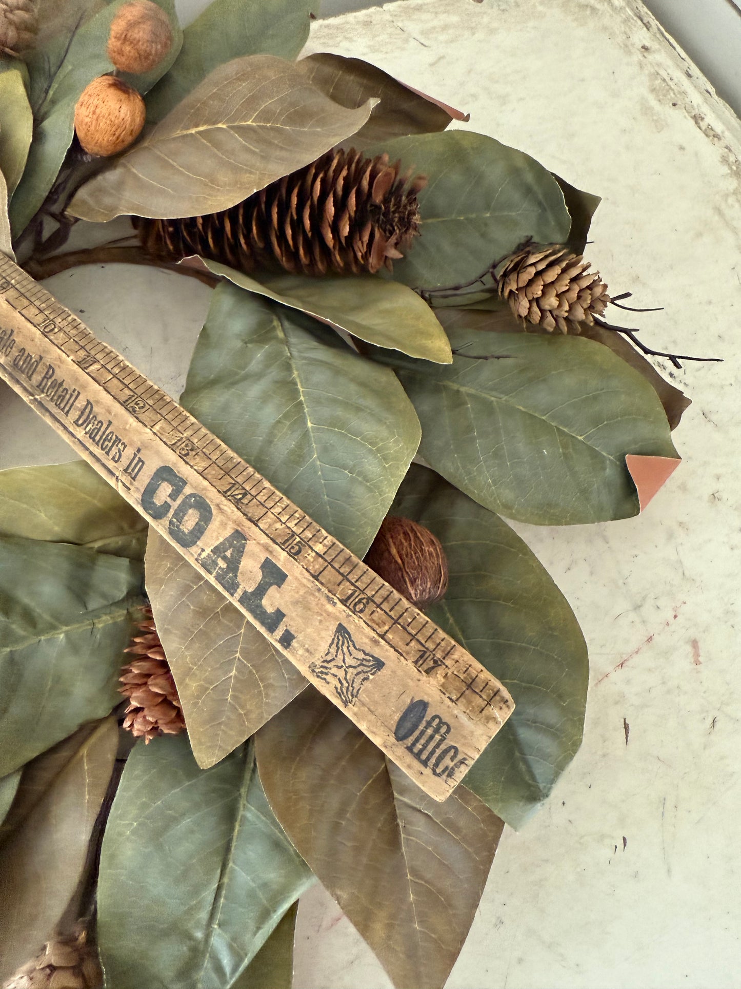 Faux Magnolia Wreath