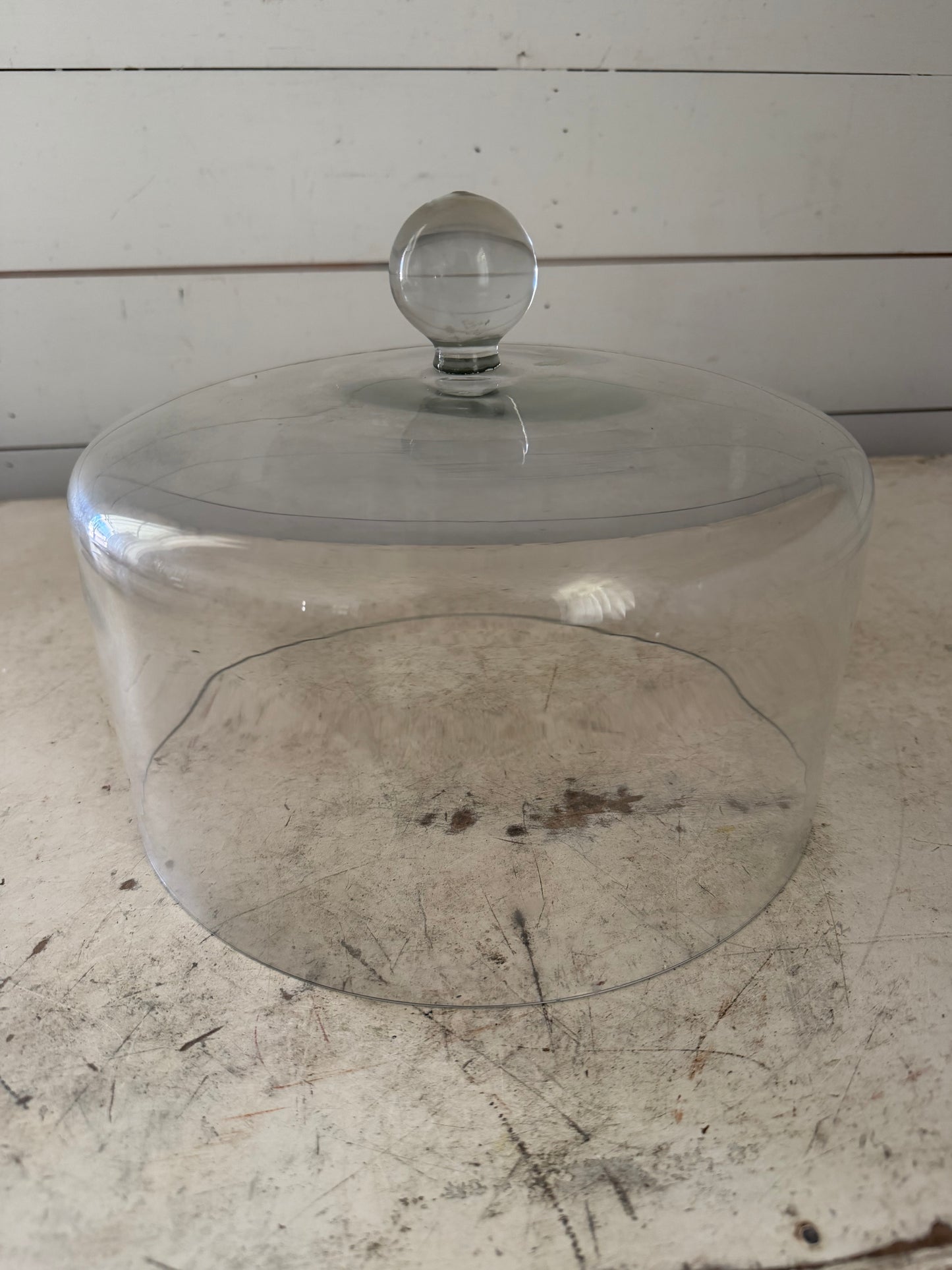 glass cloche cake, dome lid
