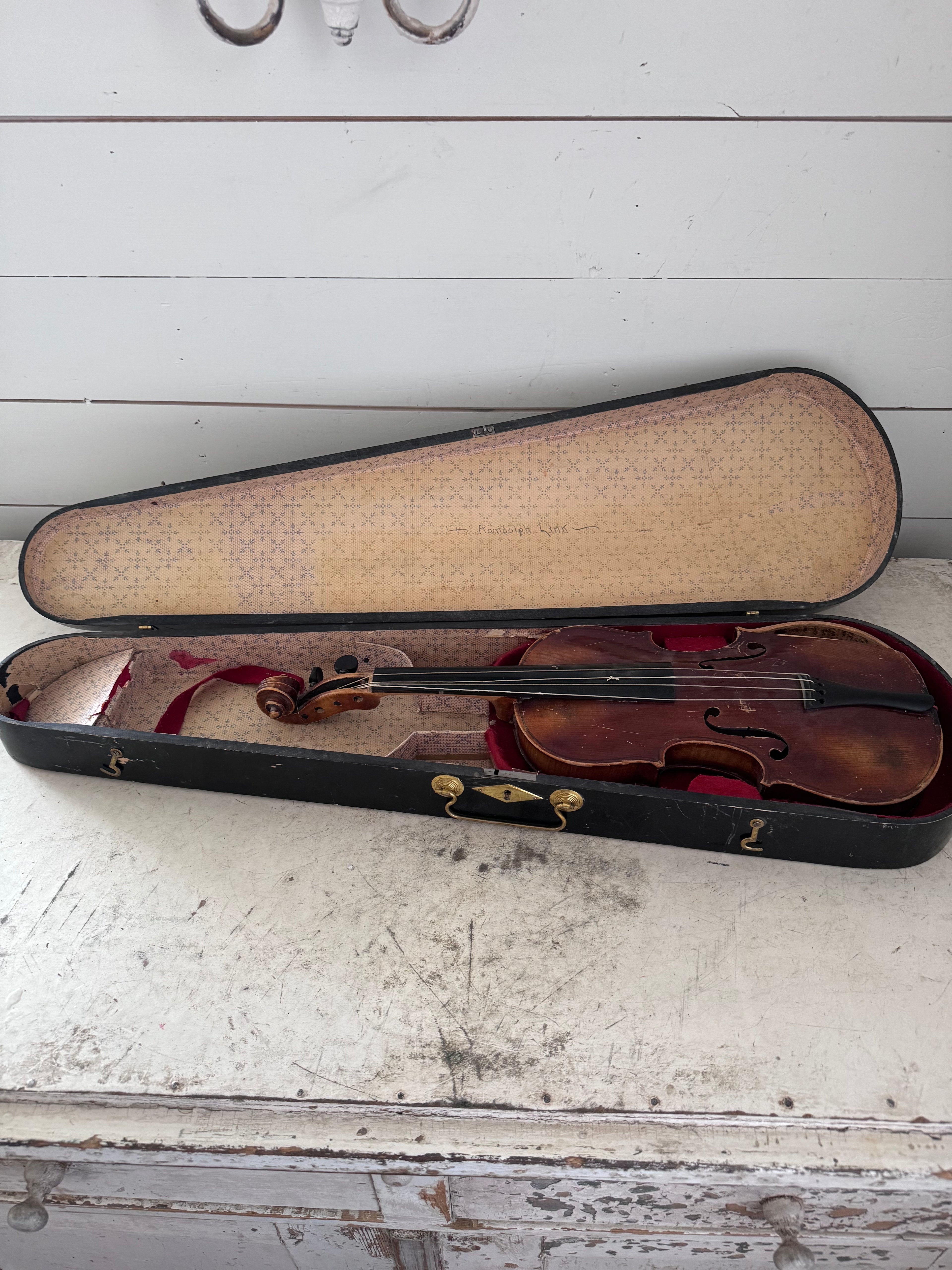 Antique Glass Violin