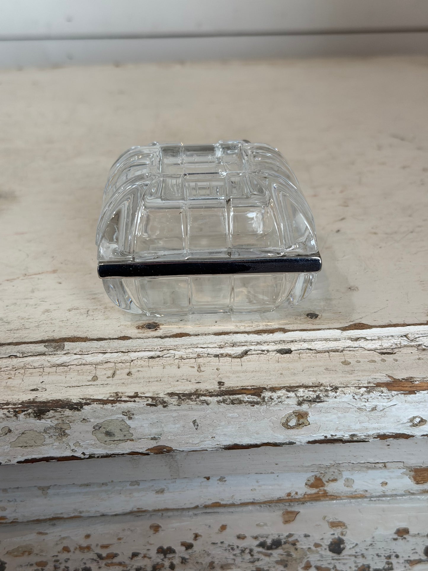 Crystal Vintage Bleikristall Trinket Box Made In Germany