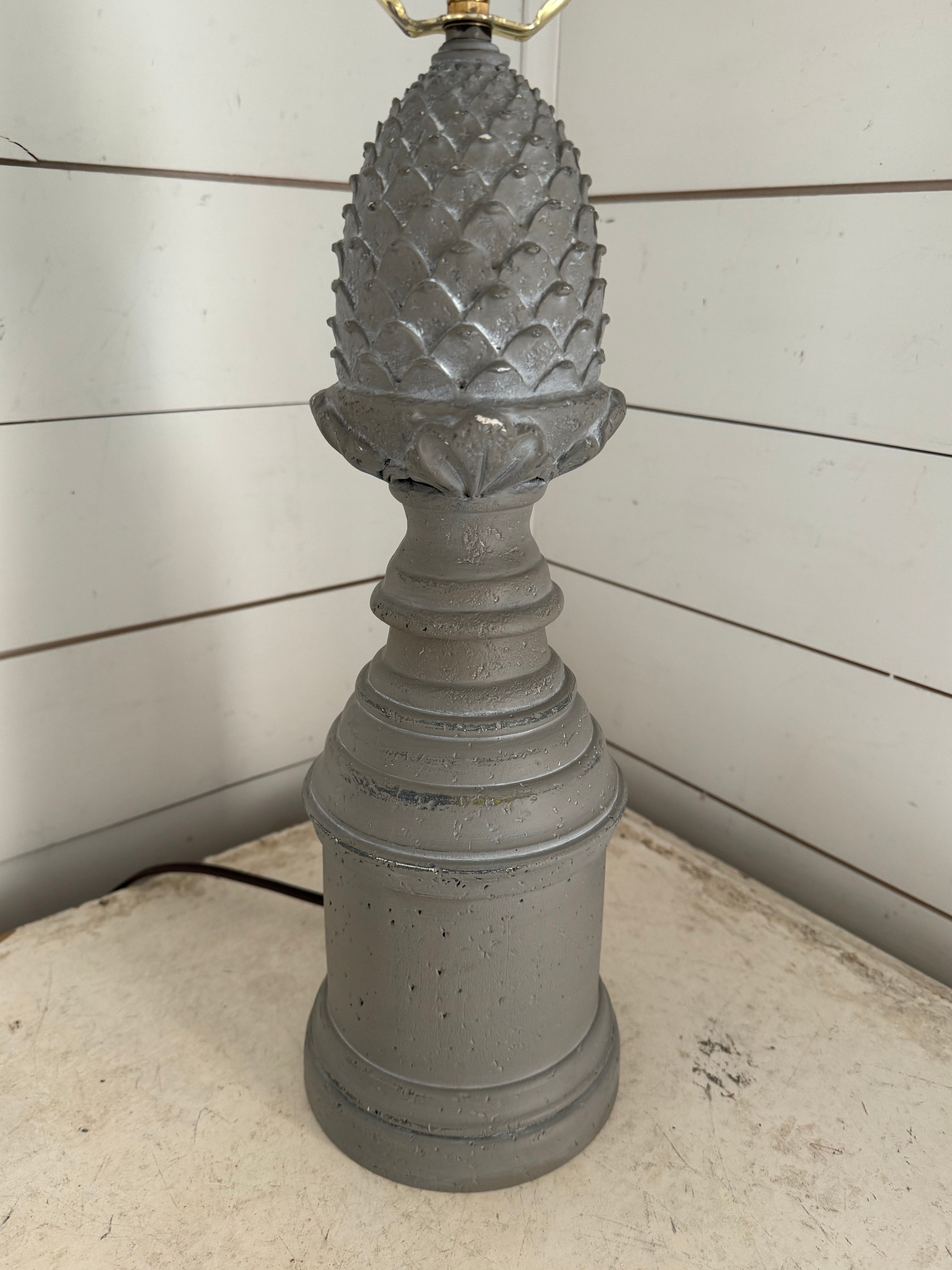 Hand painted finial, French provincial lamp