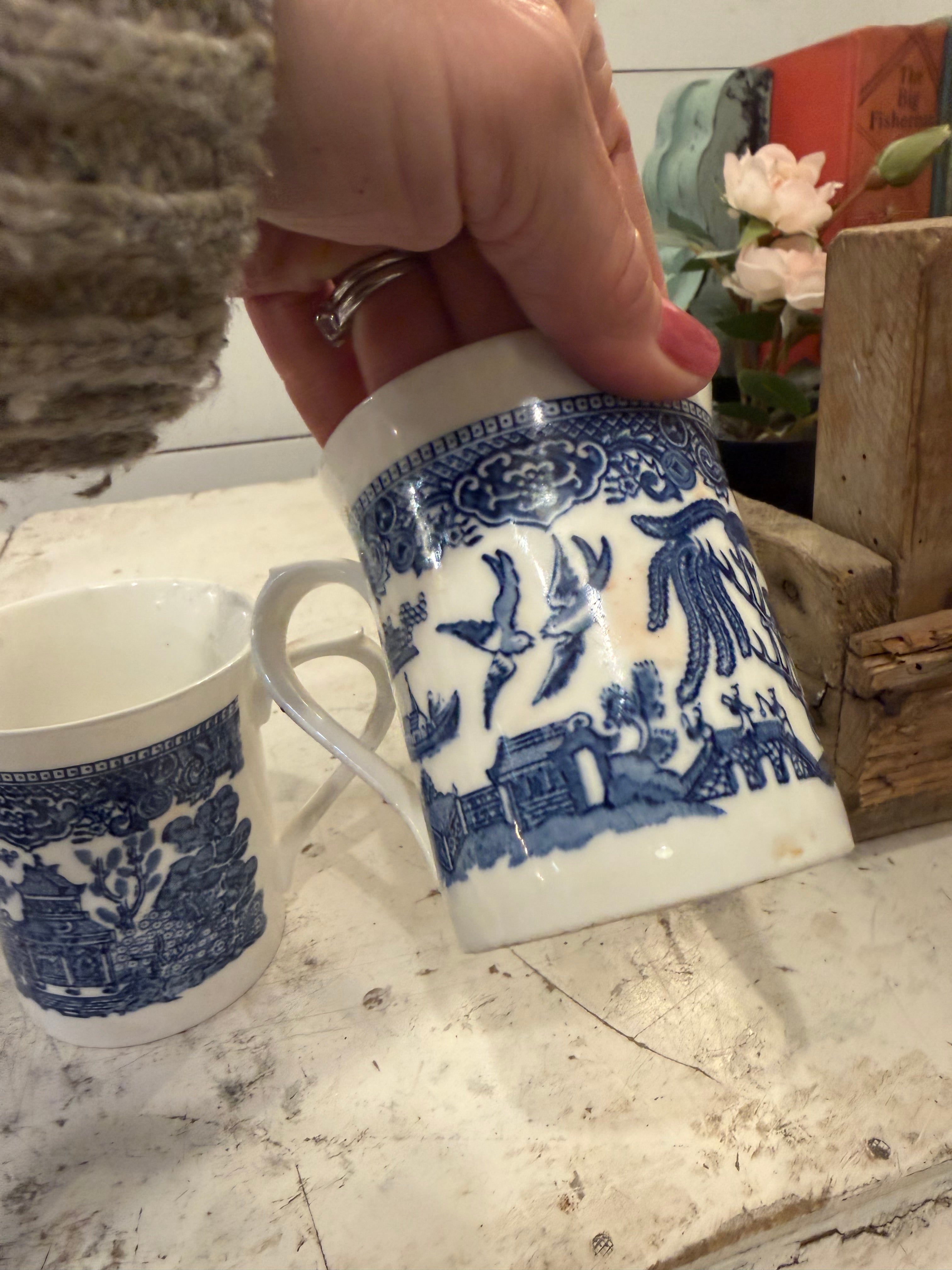 Churchill Queens Blue Willow Mug Fine Bone China - sold individually