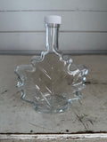 Clear Glass Maple Leaf Syrup bottle