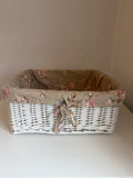 Simply Shabby Chic white wicker storage basket by Rachel Ashwell