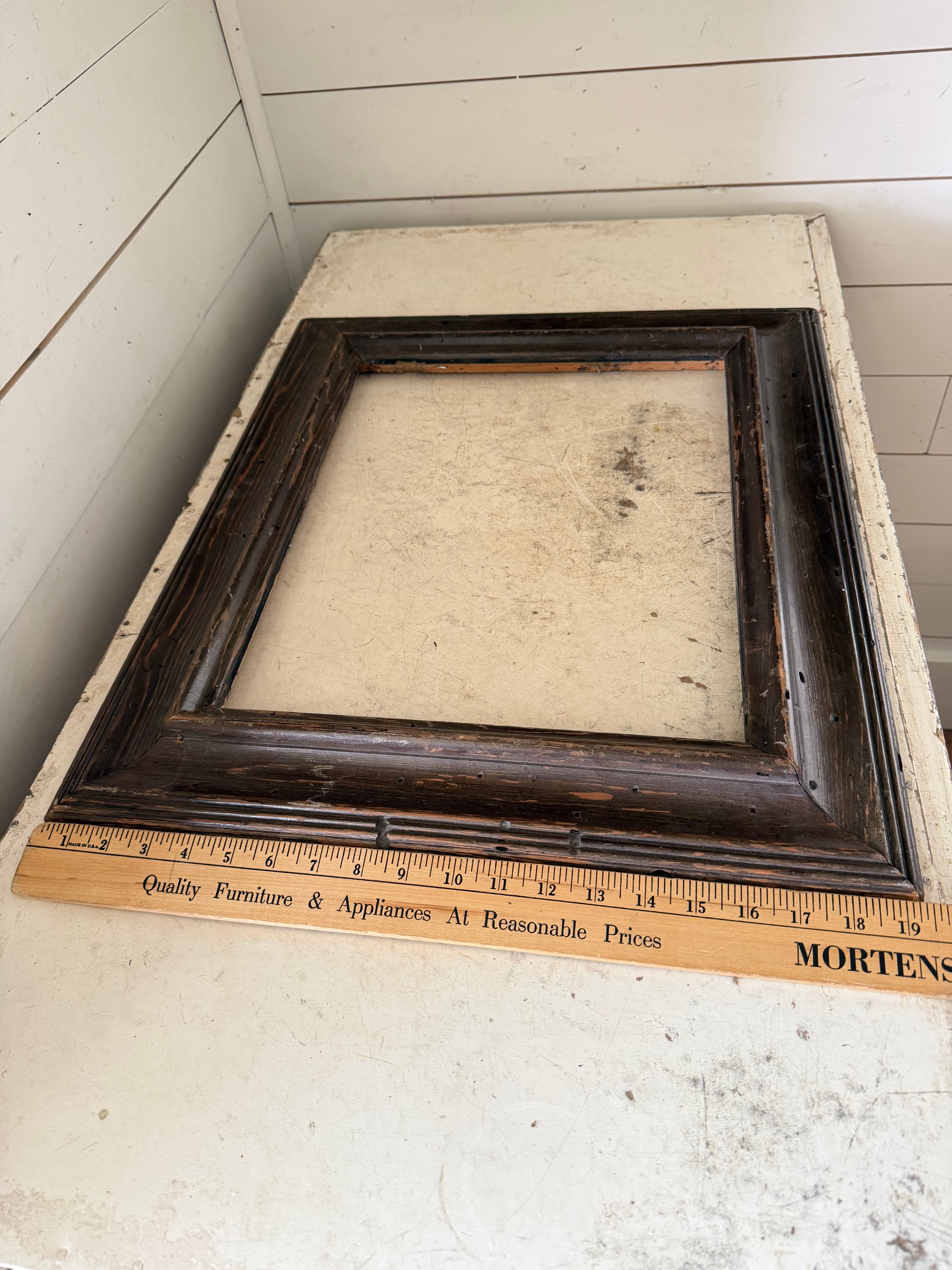 Antique wormwood frame will get print