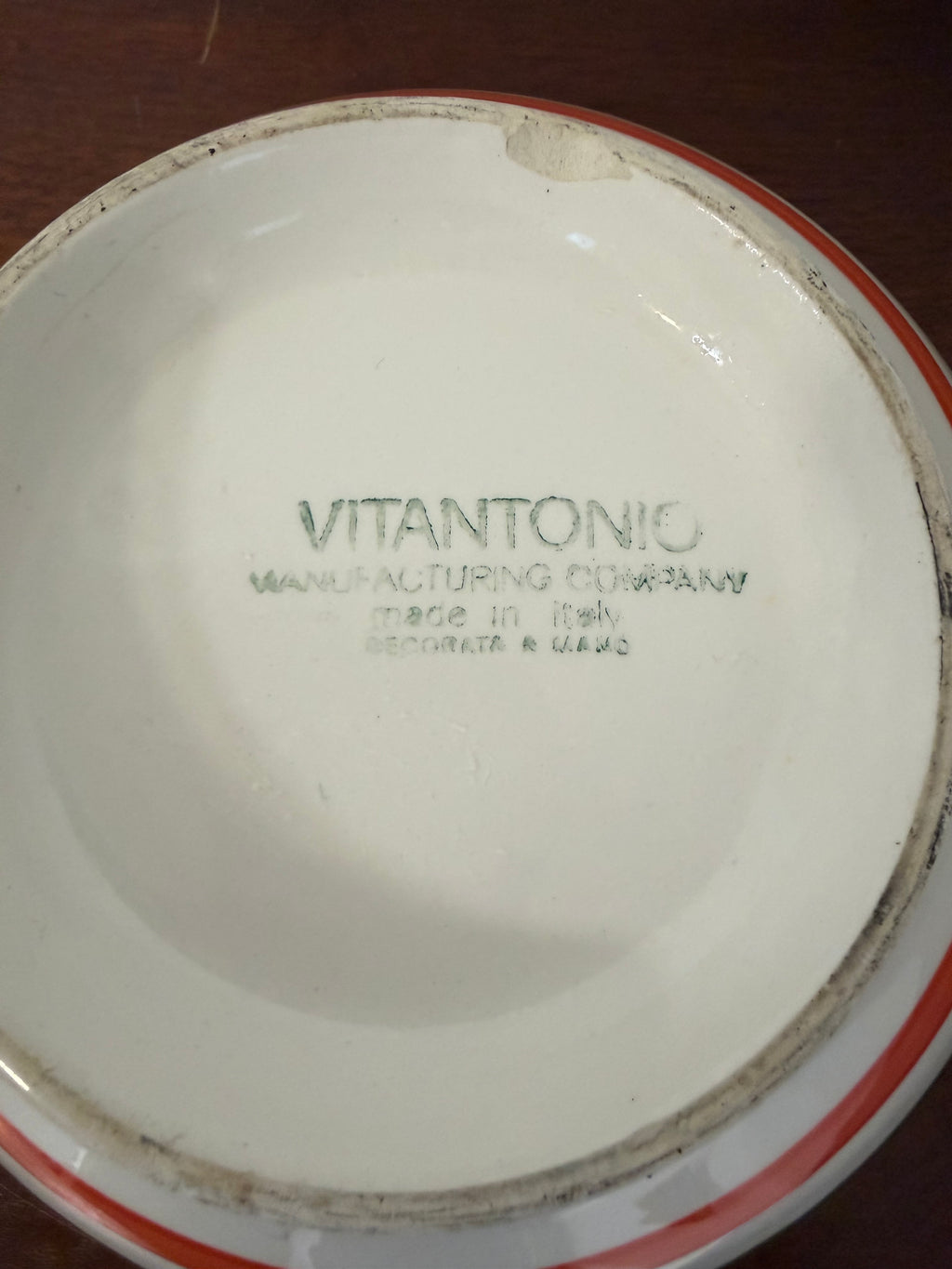 Vintage Ceramic Pasta Bowl Made In Italy