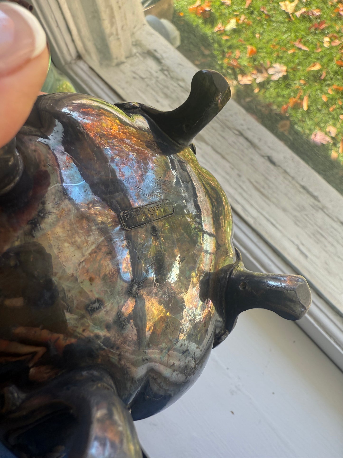 19th century Broadhead & Co small pitcher - Silverplate over Pewter