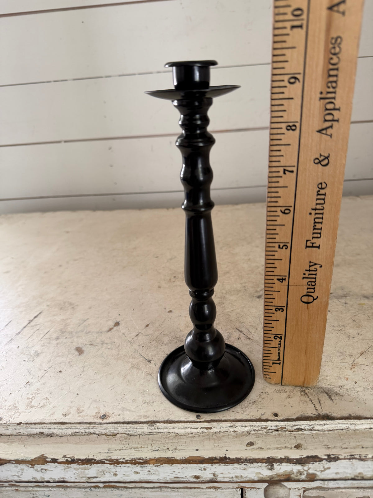 Black Metal Taper Candlestick