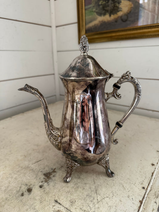 Vintage Silver plate Teapot with feet