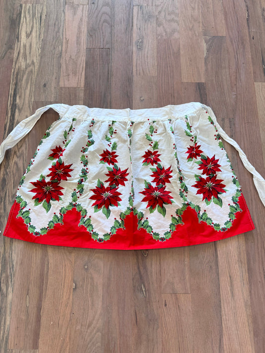 Vintage Poinsettia Apron