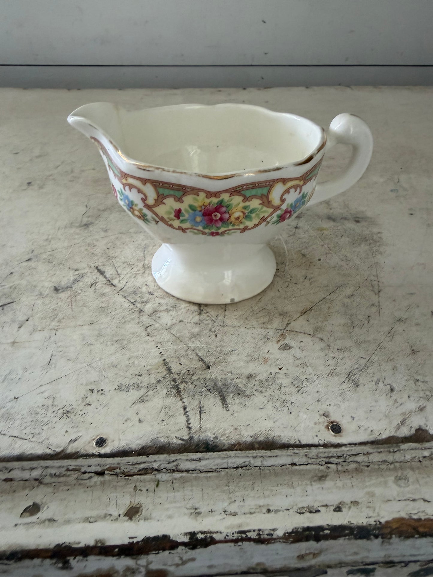 Mildred by Mount Clemens Creamer Vintage China Floral as is