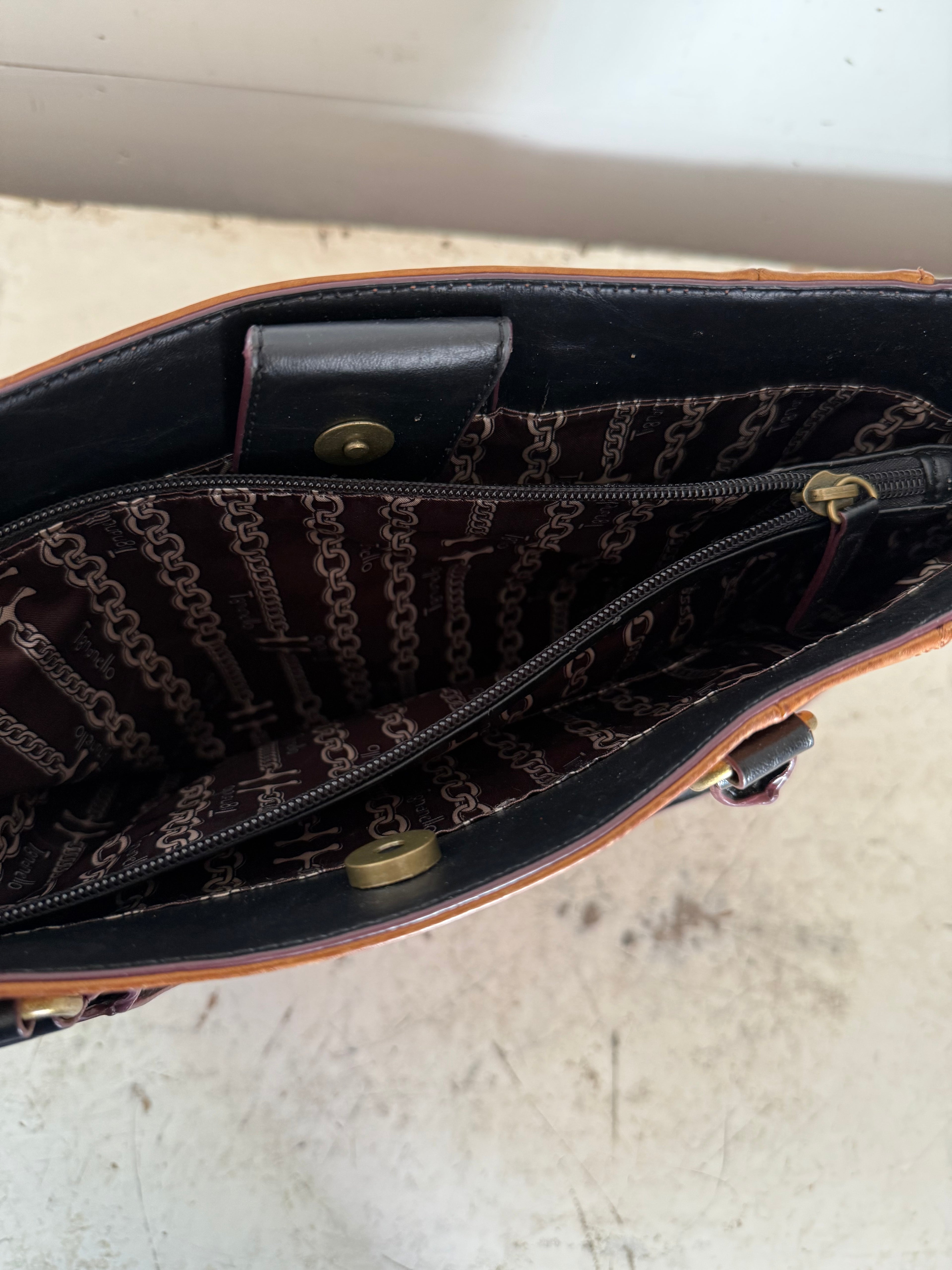 TIGNANELLO TRI-color LEATHER PURSE