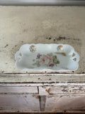 Small vintage rose dish with handles
