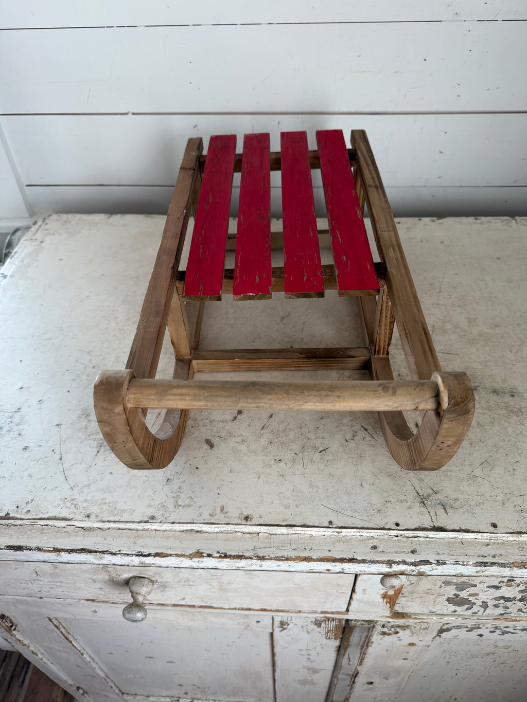 Vintage Wooden Doll Sled