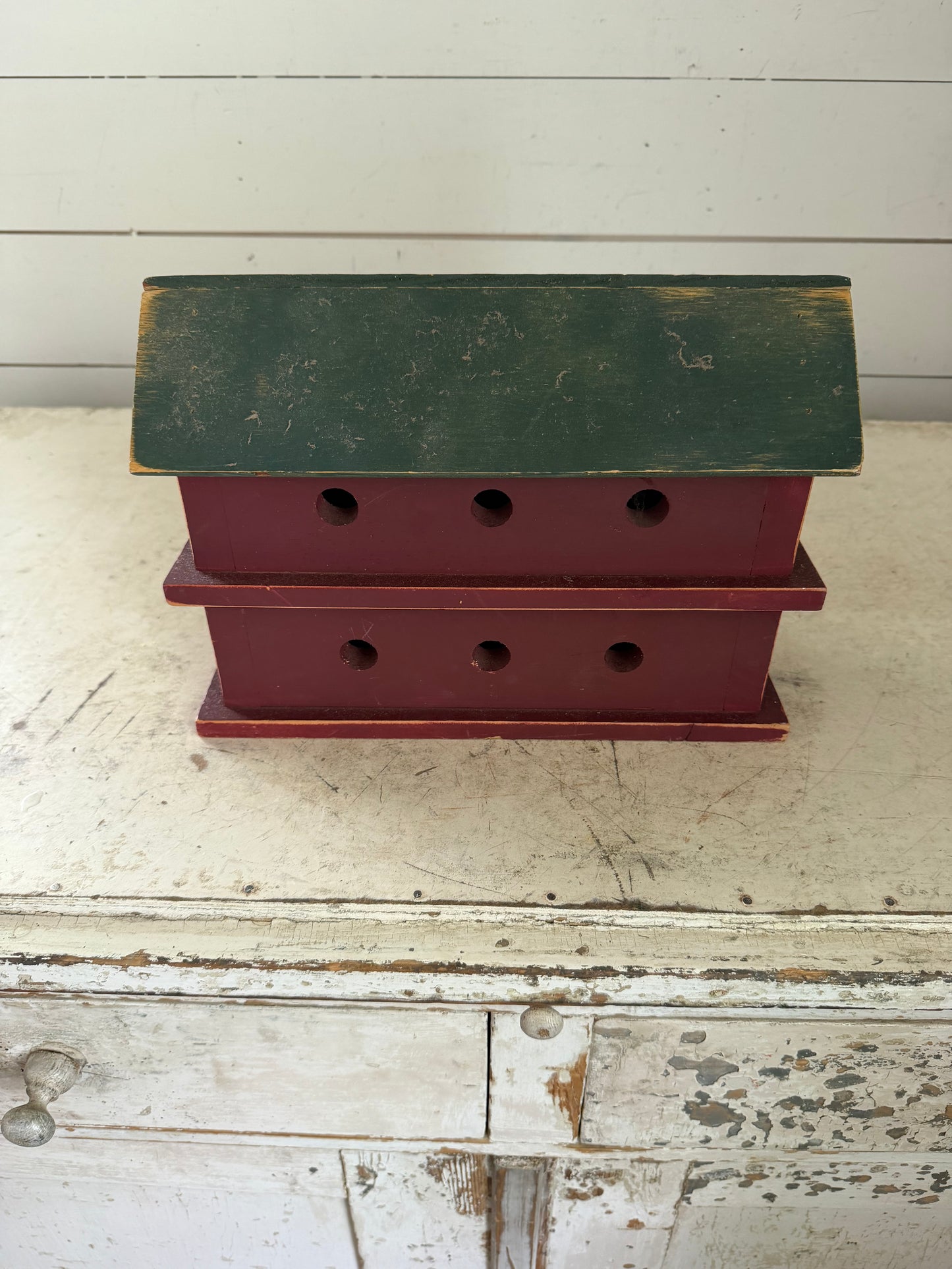 Handmade 2-tier wooden birdhouse will get makeover