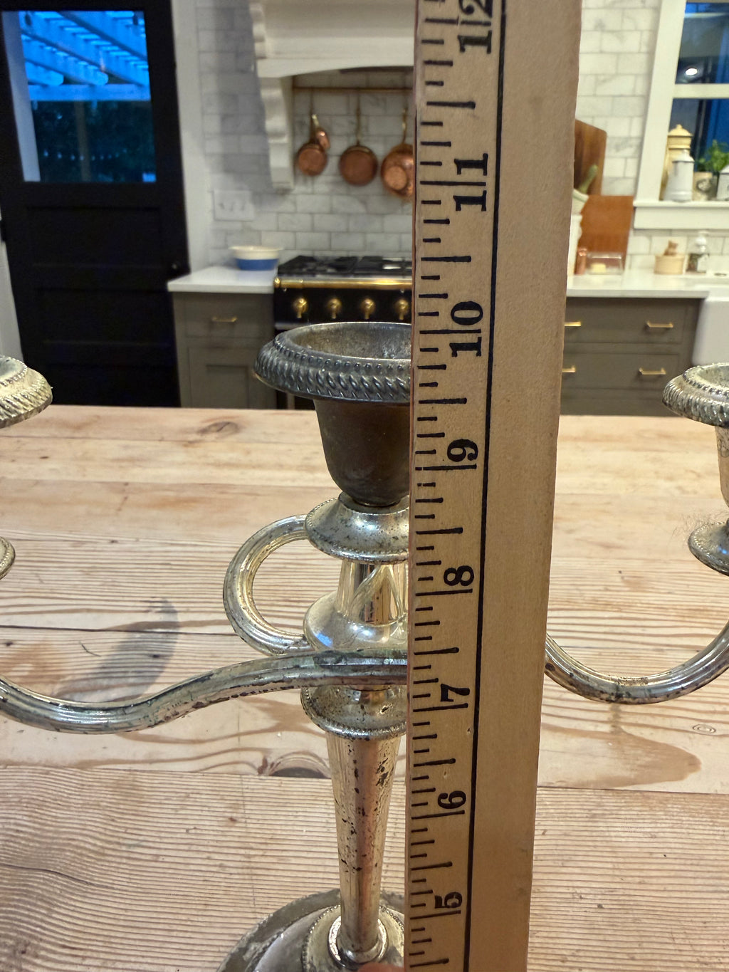 3-Arm Candelabra Lanthe  Silver-Plated Candle Holder