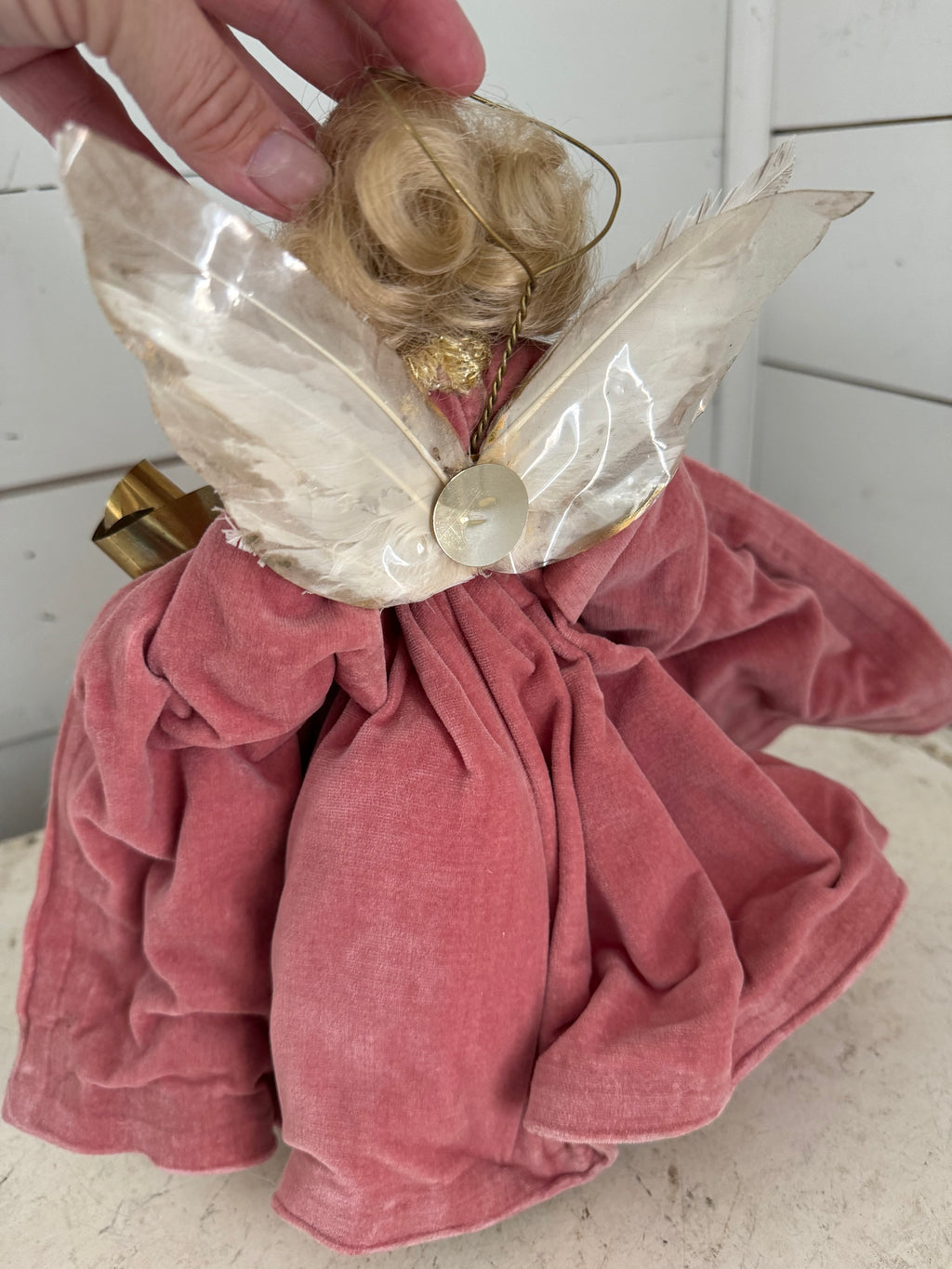 Vintage Pauline Liedel Spreen - Handmade West Germany Wax Angel Topper as is