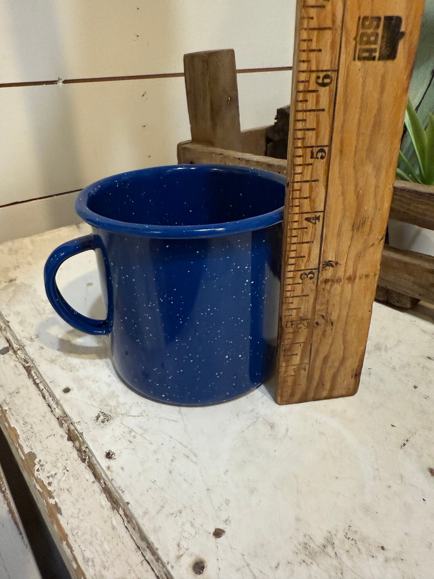 Oversized Large Blue Enamel Mug