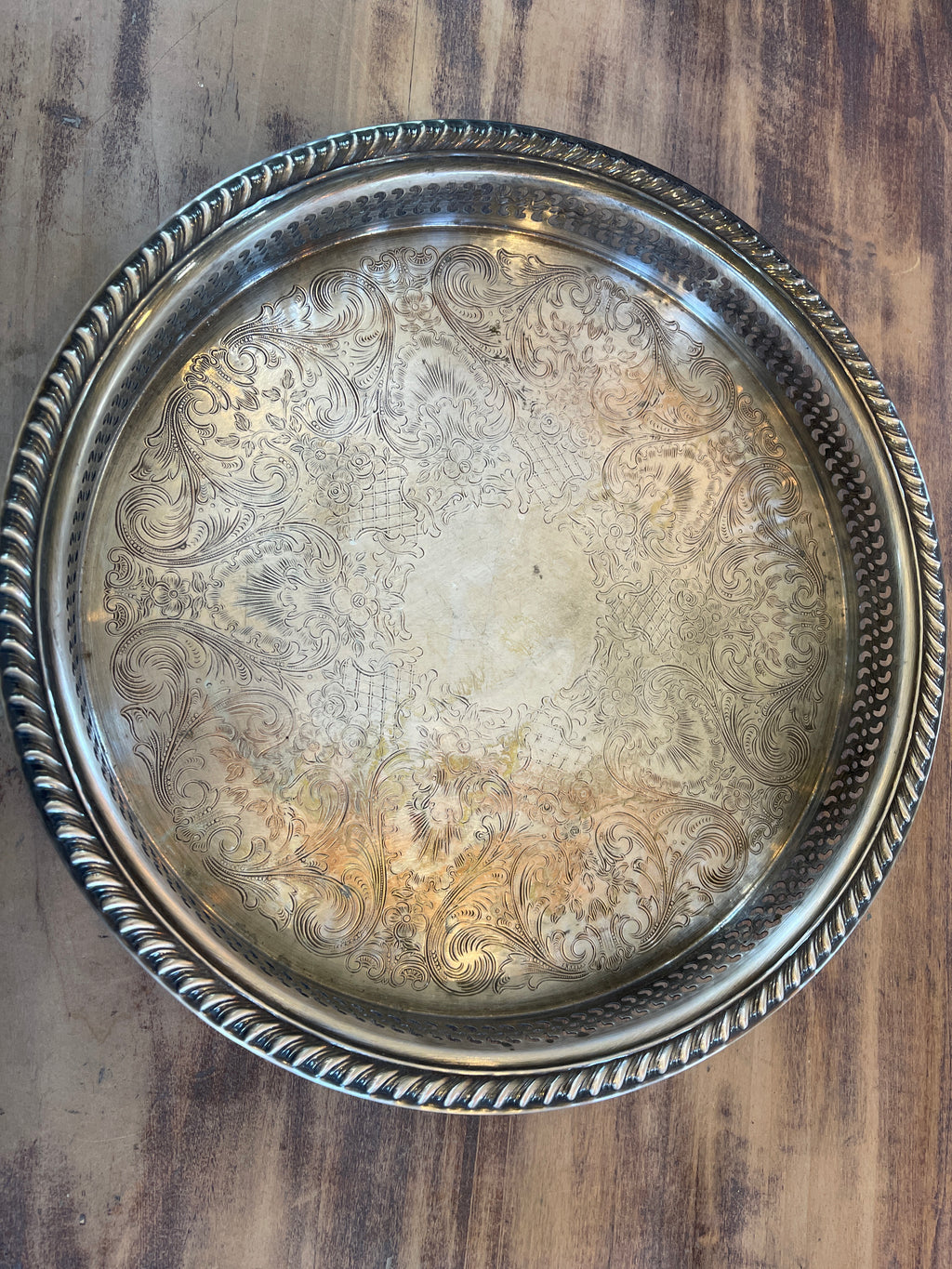 Silverplated Embossed Platter - sold individually