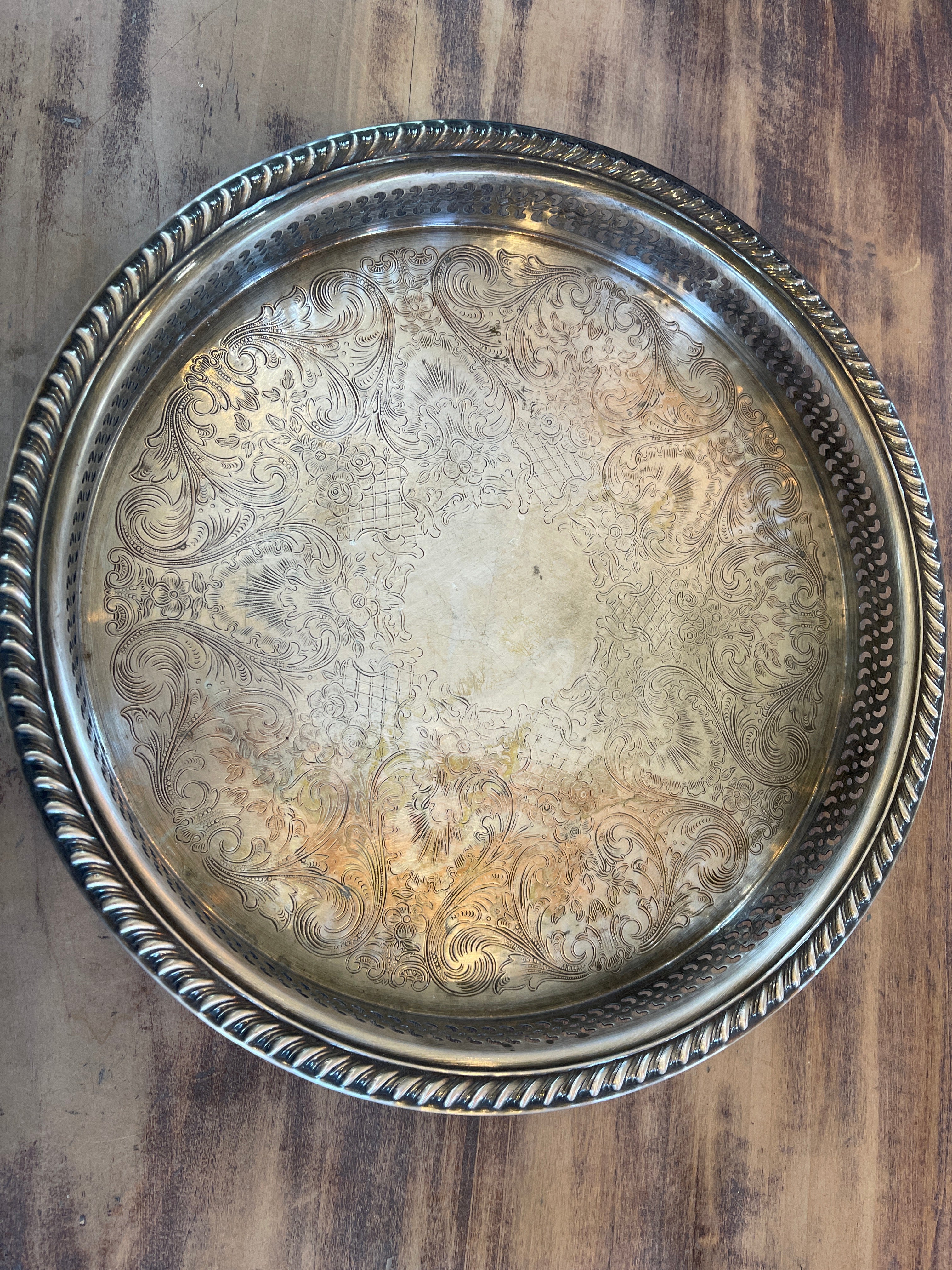Silverplated Embossed Platter - sold individually